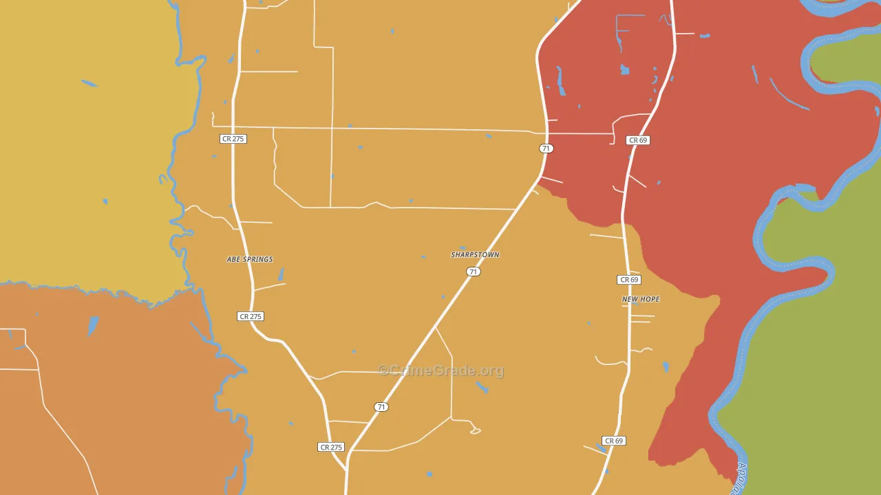 Cox, FL Map of Assault Rates