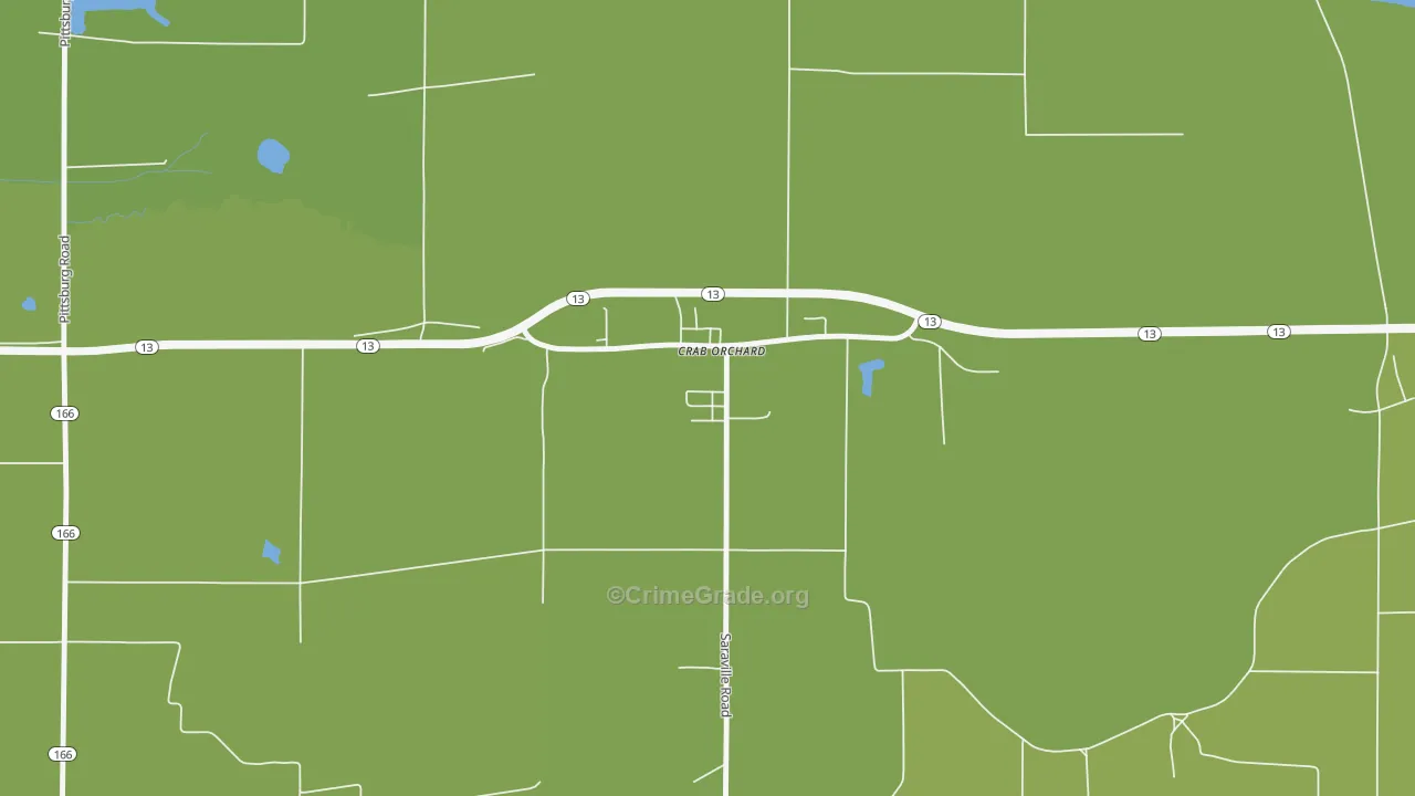 Crab Orchard, IL Map of Assault Rates