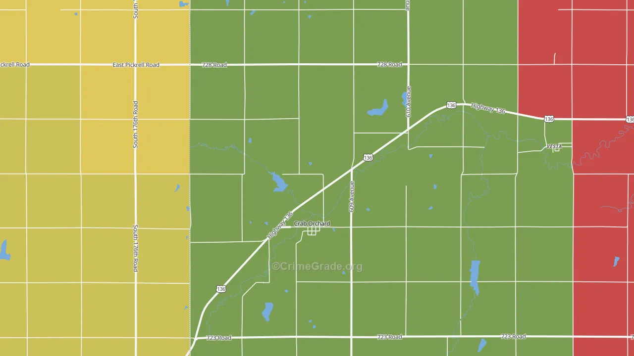 Crab Orchard, NE Map of Assault Rates