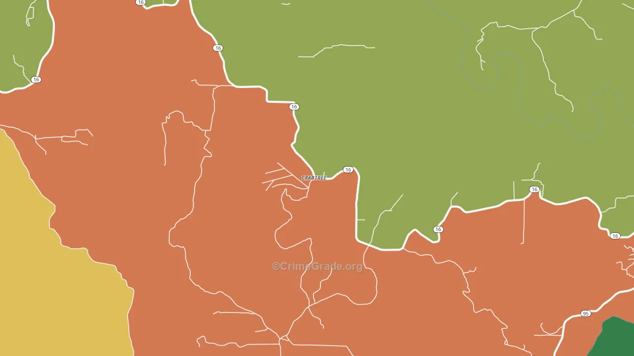 Crabtree, AR Map of Assault Rates