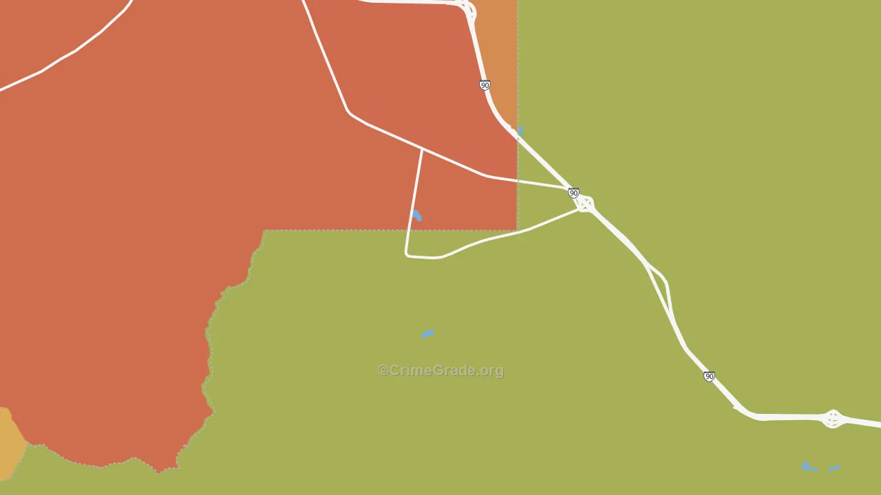 Crackerville, MT Map of Assault Rates