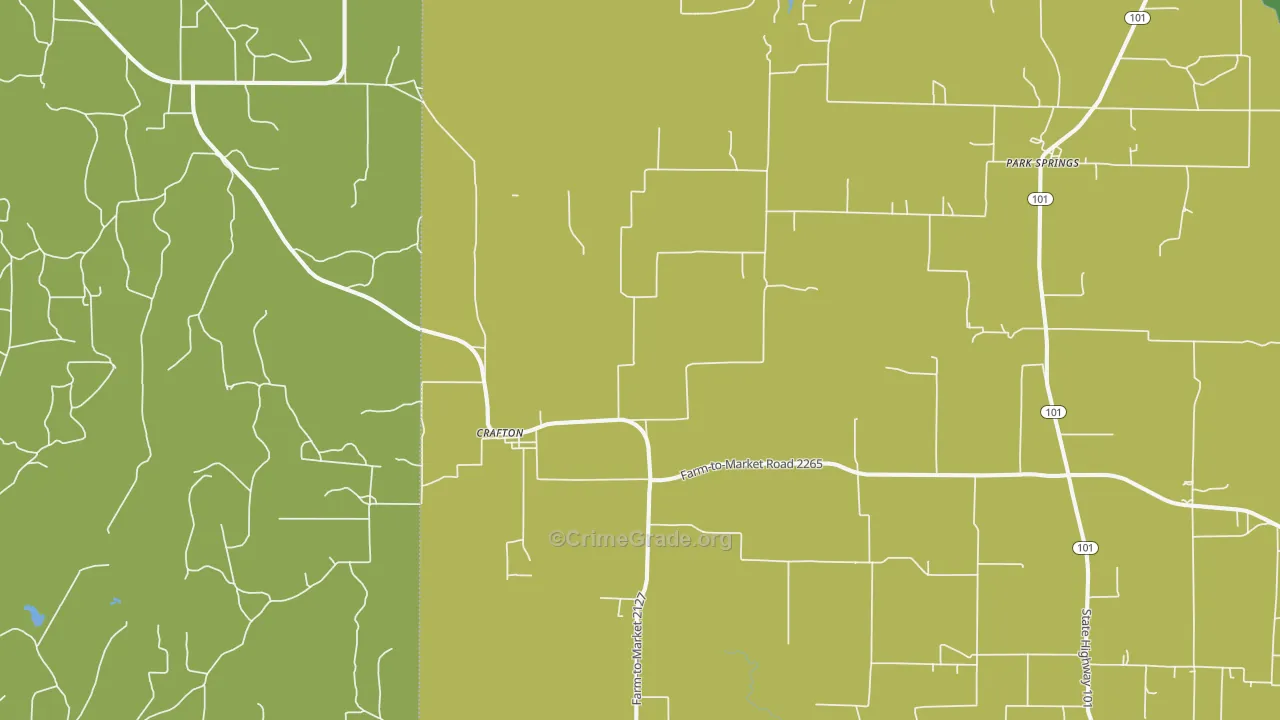 Crafton, TX Map of Assault Rates