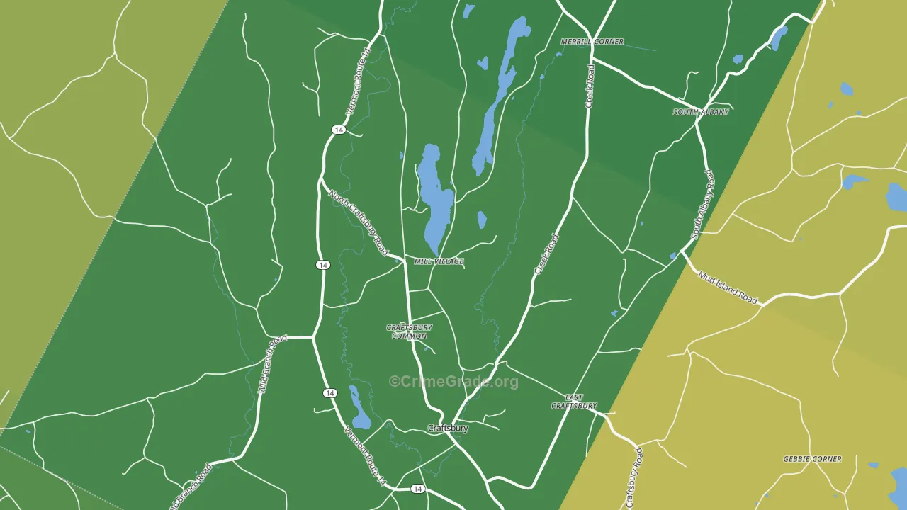 Craftsbury Common, VT Map of Assault Rates