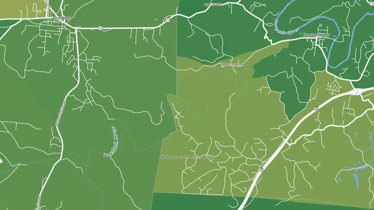 Craggie Hope, TN Map of Assault Rates