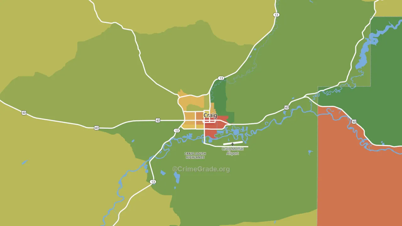 Craig, CO Map of Assault Rates