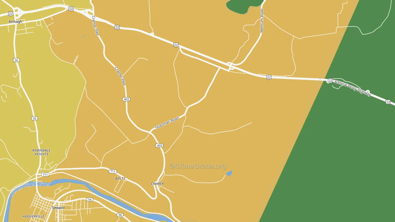 Cramer, PA Map of Assault Rates