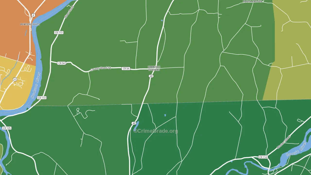 Crandall Corners, NY Map of Assault Rates