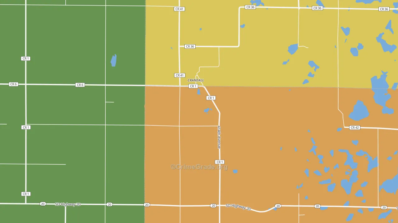 Crandall, SD Map of Assault Rates