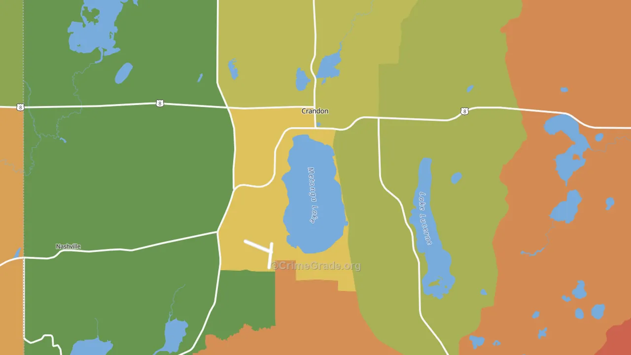 Crandon, WI Map of Assault Rates