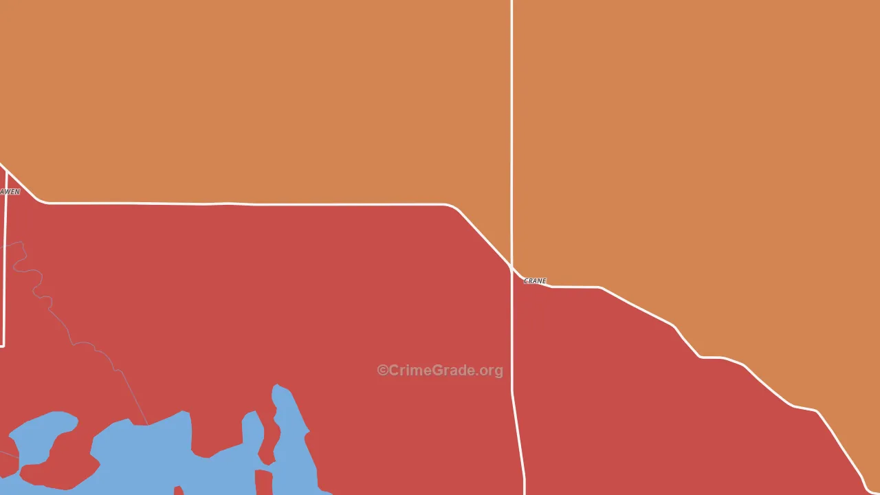 Crane, OR Map of Assault Rates