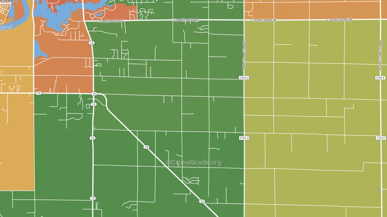 Cranmoor, WI Map of Assault Rates