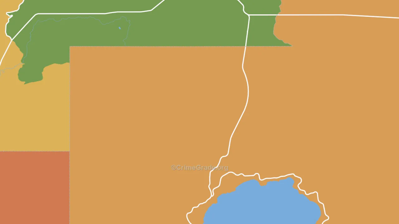 Crater Lake, OR Map of Assault Rates