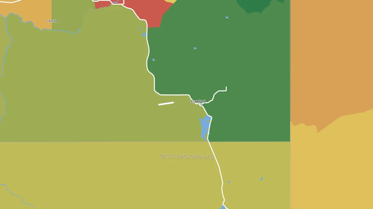 Crawford, CO Map of Assault Rates