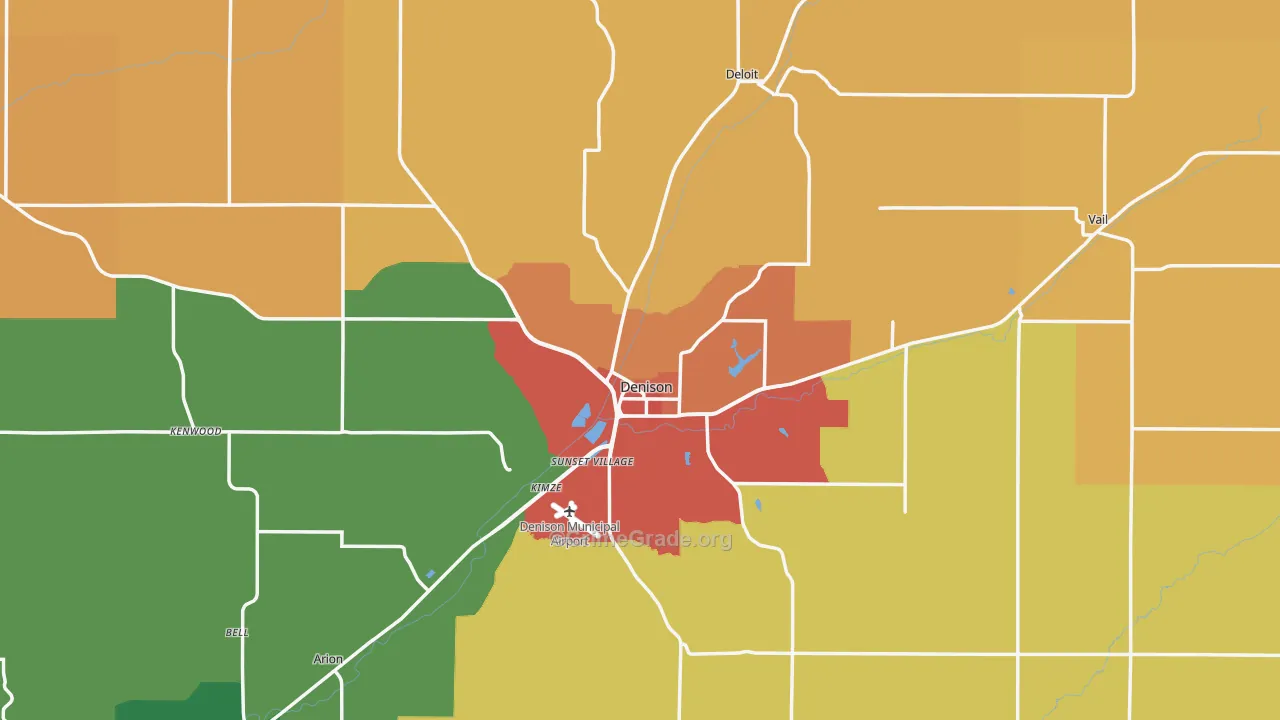 Crawford County, IA Map of Assault Rates