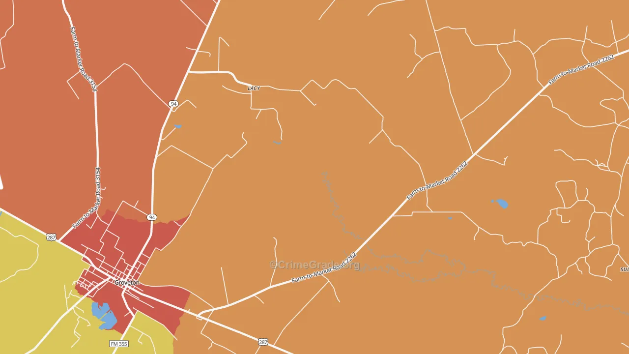 Crecy, TX Map of Assault Rates