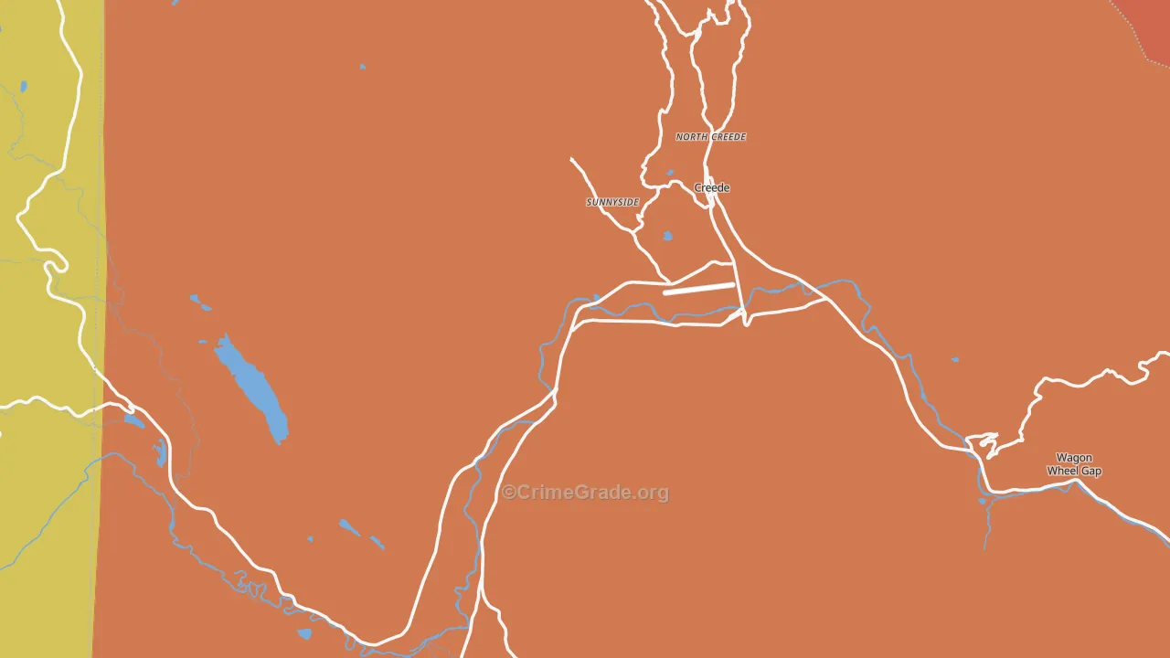Creede, CO Map of Assault Rates