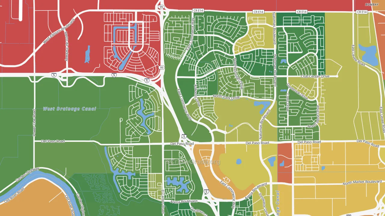 Creekside, Sacramento, CA Map of Assault Rates