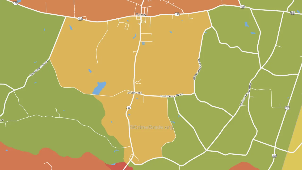 Creeksville, NC Map of Assault Rates