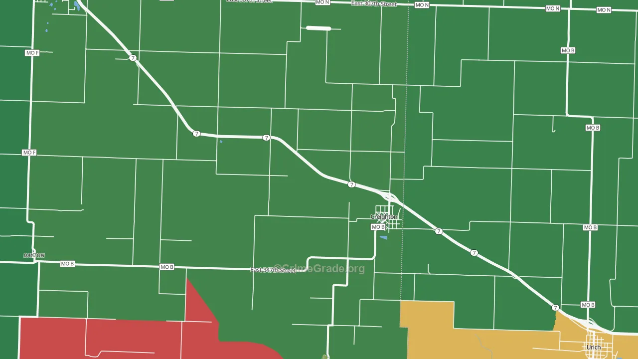 Creighton, MO Map of Assault Rates