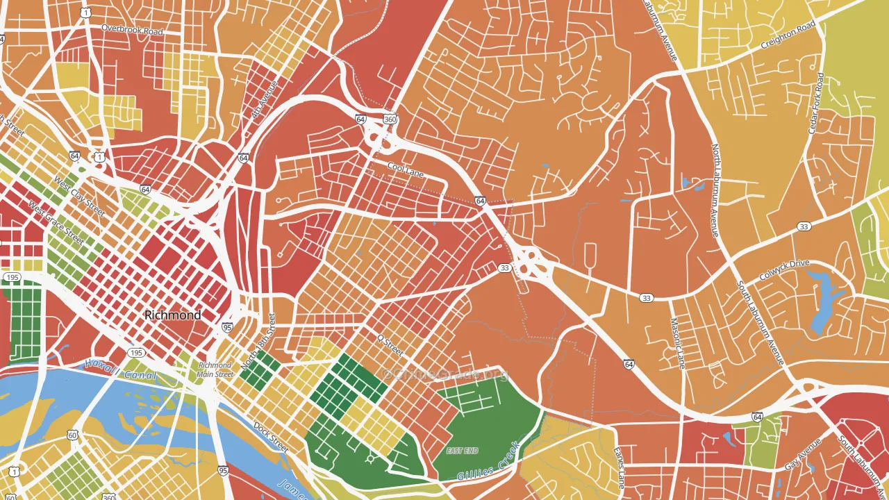 Creighton, Richmond, VA Map of Assault Rates