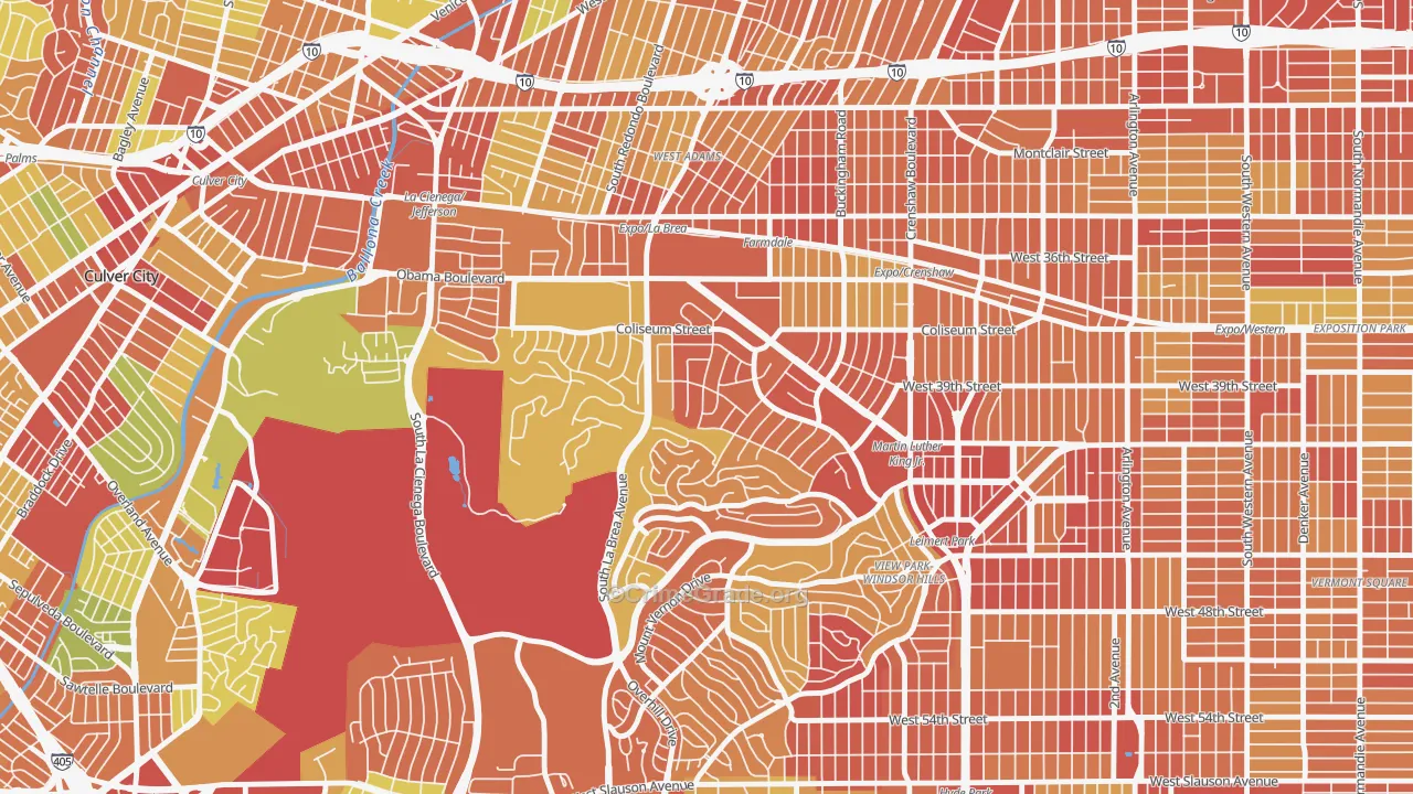 Crenshaw, Los Angeles, CA Map of Assault Rates