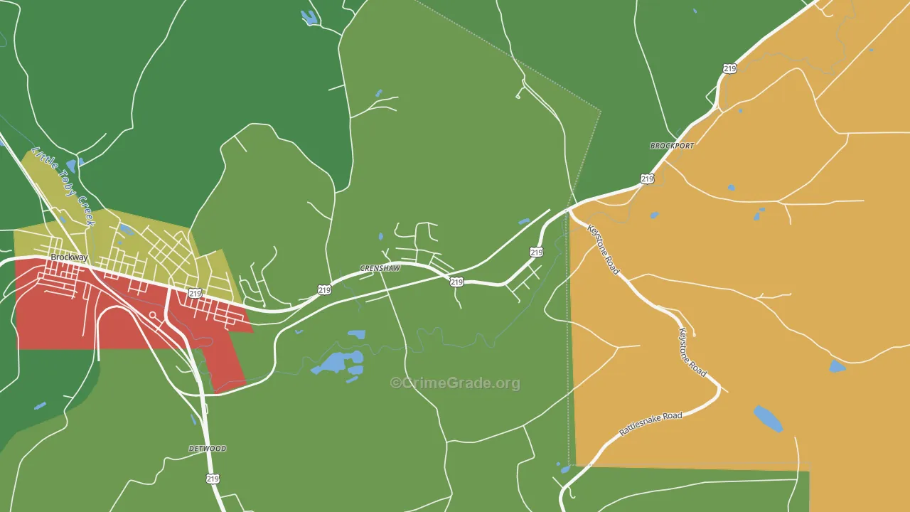 Crenshaw, PA Map of Assault Rates