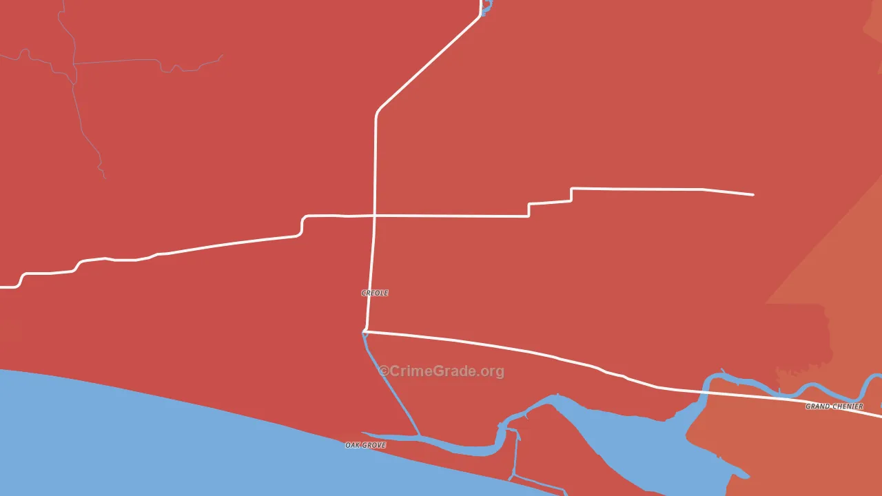 Creole, LA Map of Assault Rates
