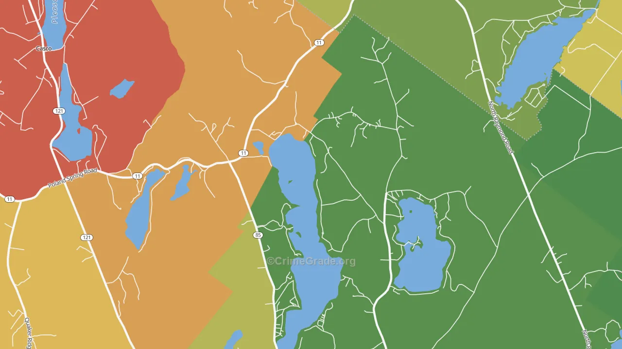 Crescent Lake, ME Map of Assault Rates