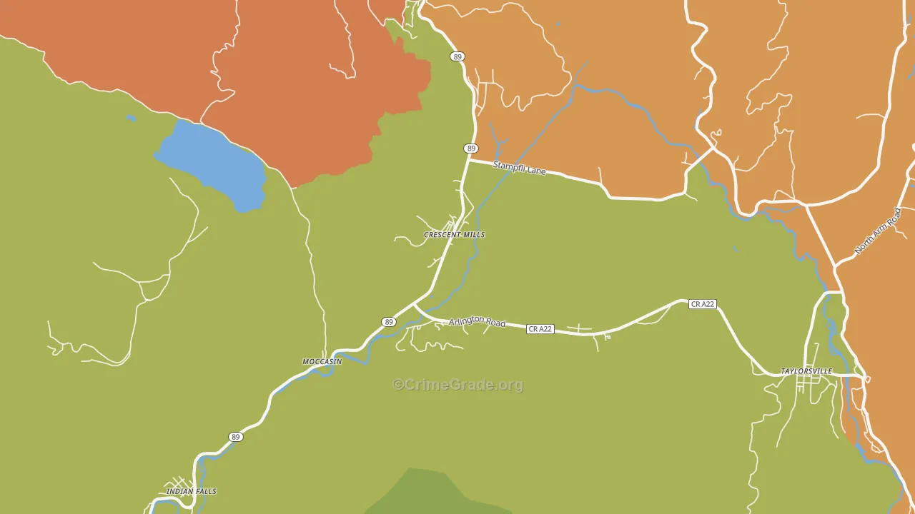 Crescent Mills, CA Map of Assault Rates