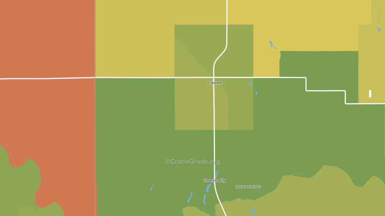 Crescent, OK Map of Assault Rates