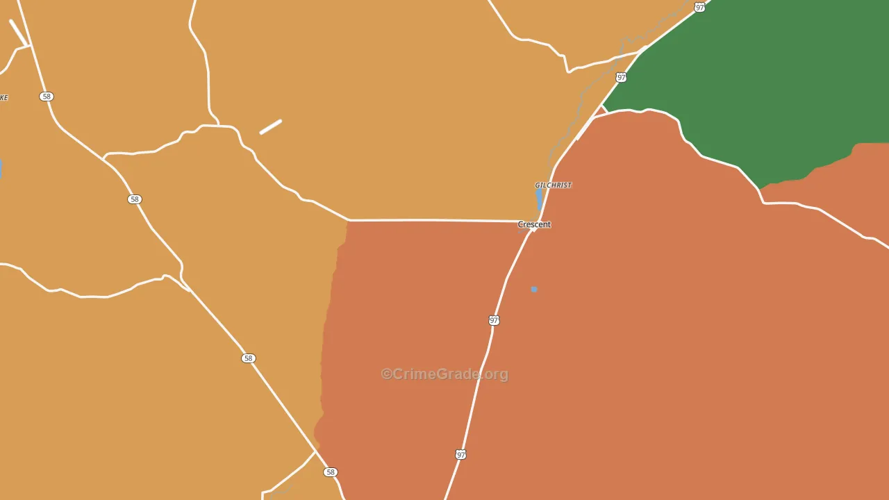 Crescent, OR Map of Assault Rates