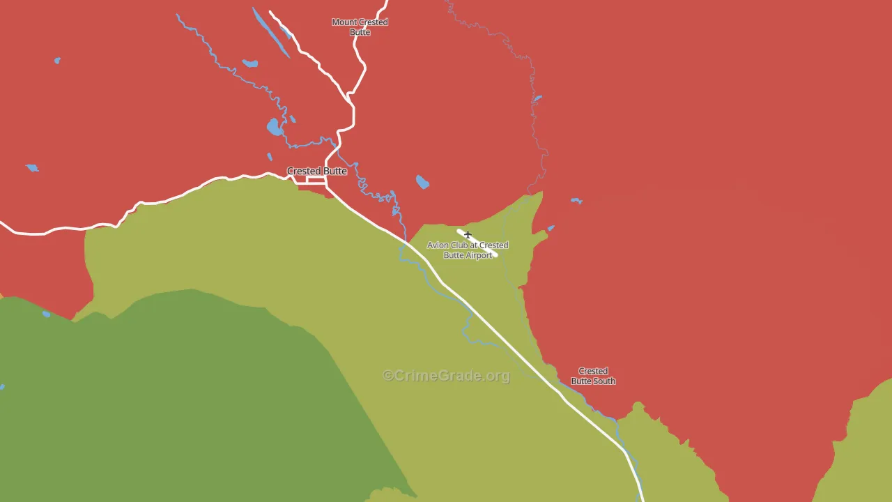 Crested Butte, CO Map of Assault Rates