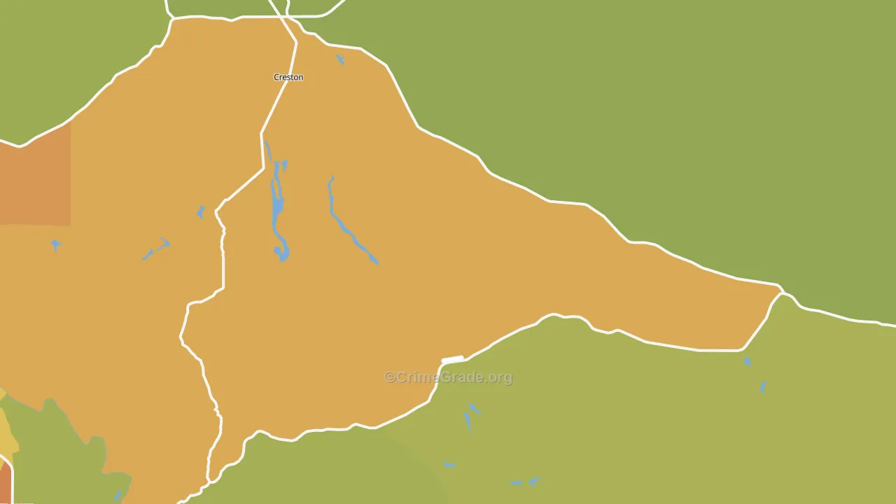 Creston, CA Map of Assault Rates