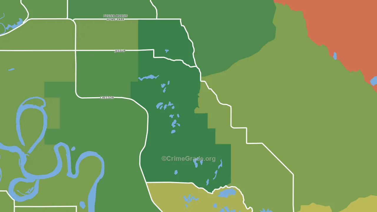 Creston, MT Map of Assault Rates