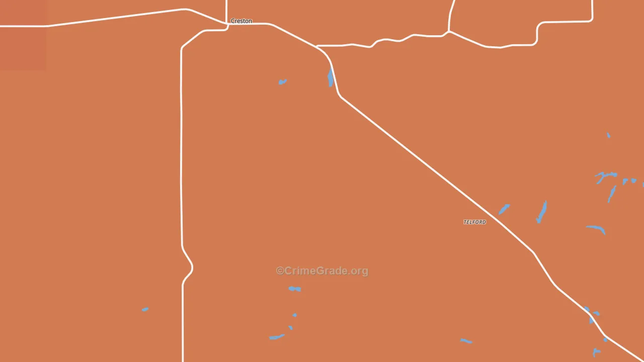 Creston, WA Map of Assault Rates