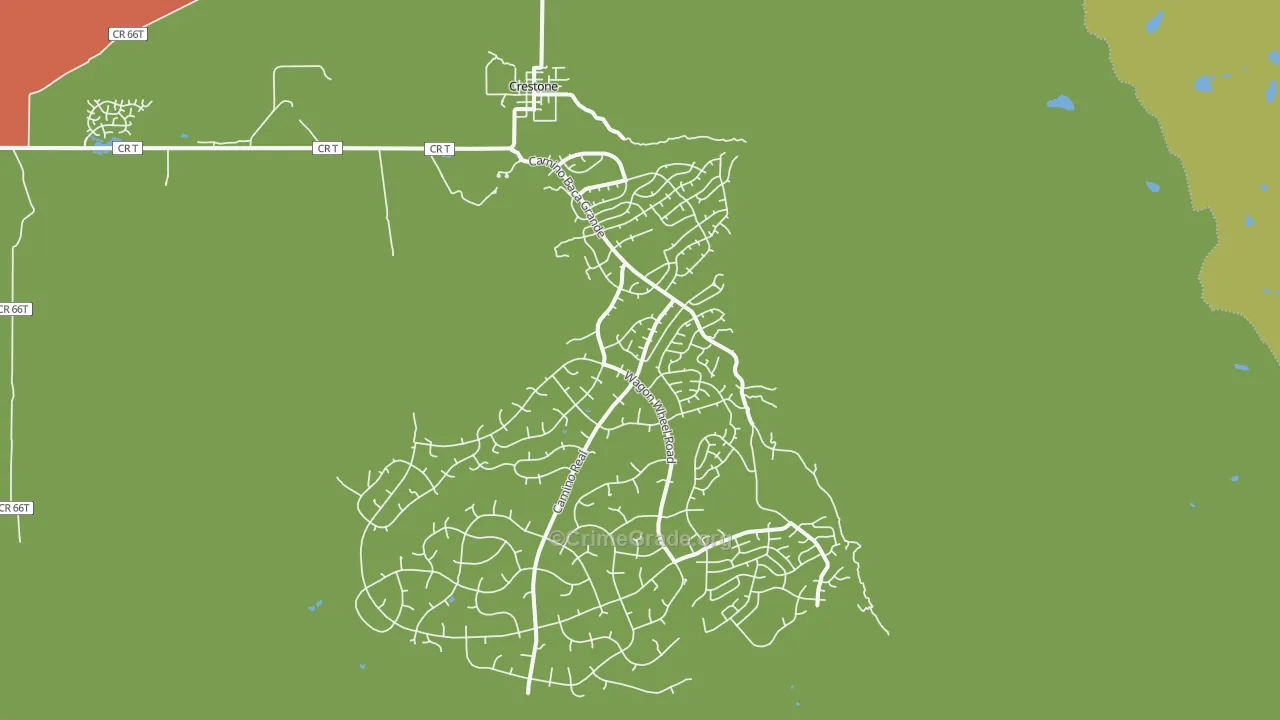 Crestone, CO Map of Assault Rates