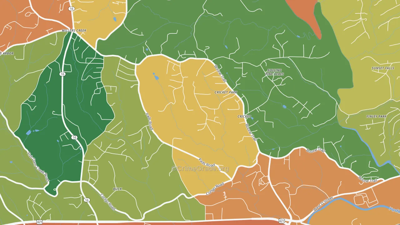 Cricket, NC Map of Assault Rates