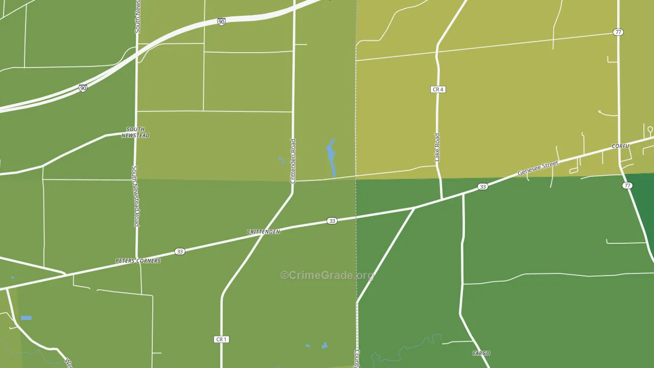 Crittenden, NY Map of Assault Rates