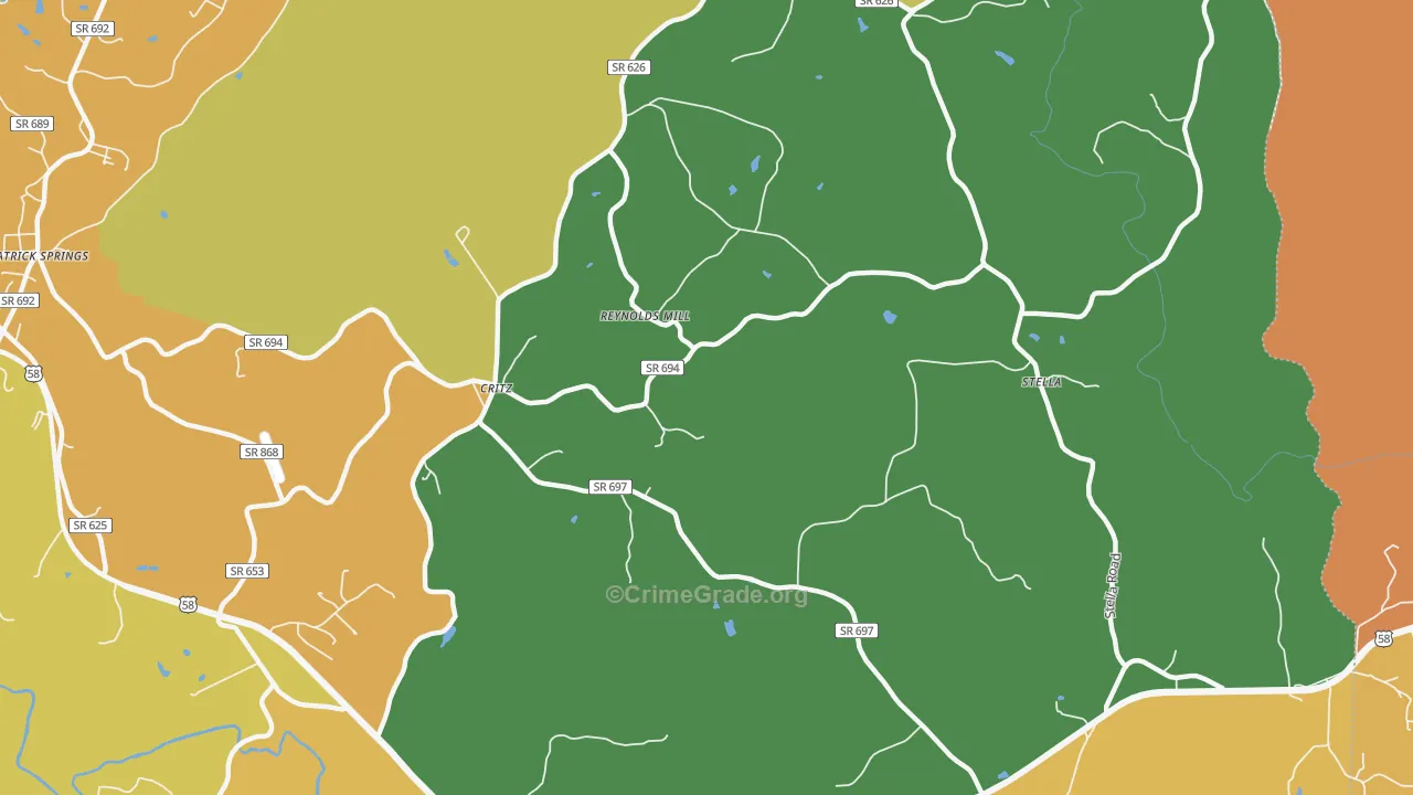Critz, VA Map of Assault Rates