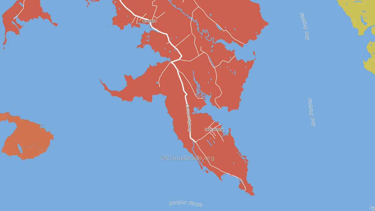 Crocheron, MD Map of Assault Rates