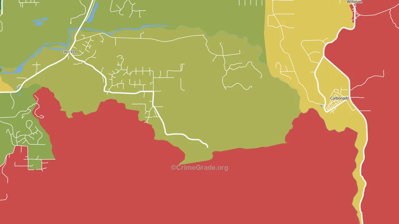 Crocker, WA Map of Assault Rates