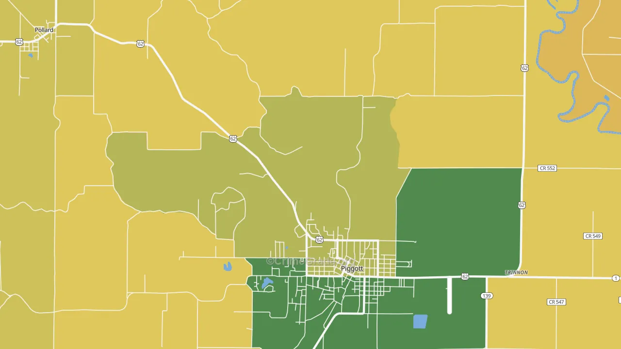 Crockett, AR Map of Assault Rates