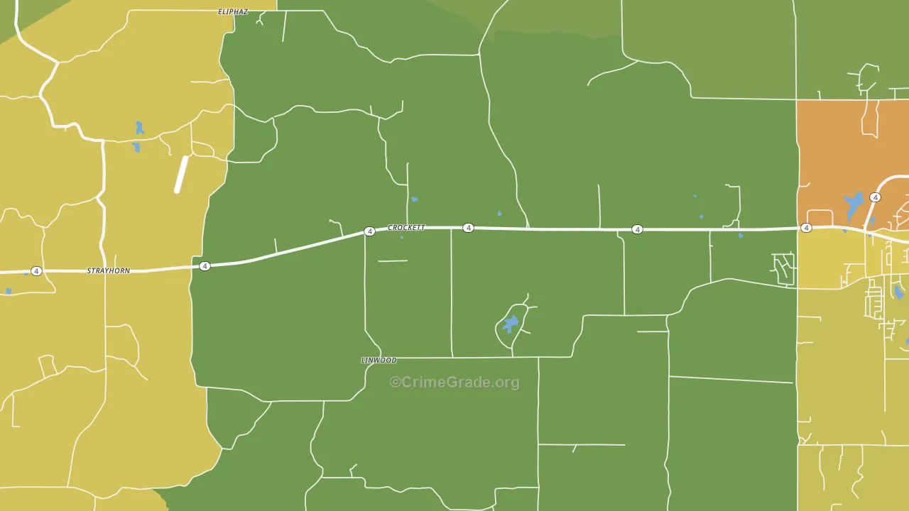 Crockett, MS Map of Assault Rates
