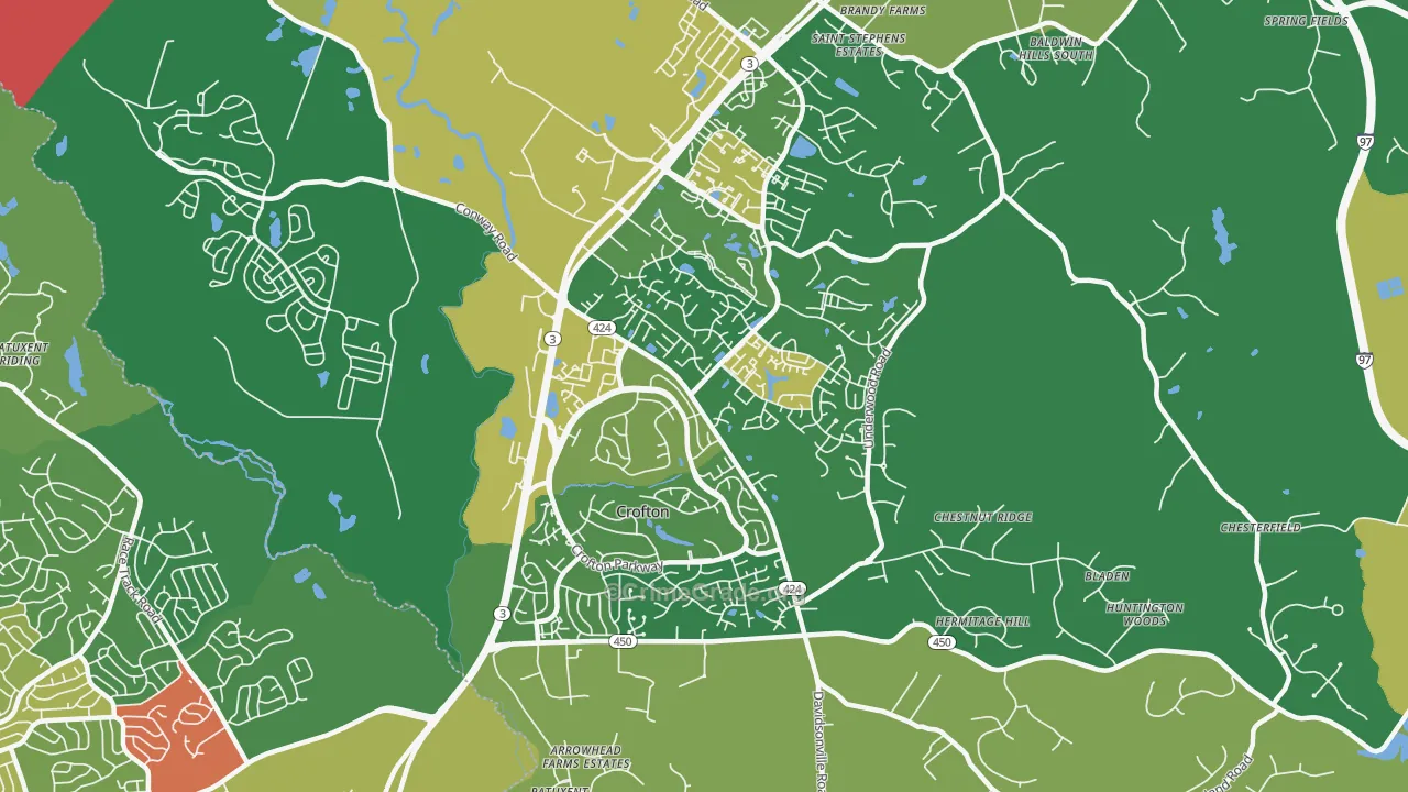 Crofton, MD Map of Assault Rates
