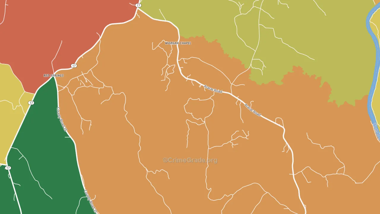 Cromwell, AL Map of Assault Rates