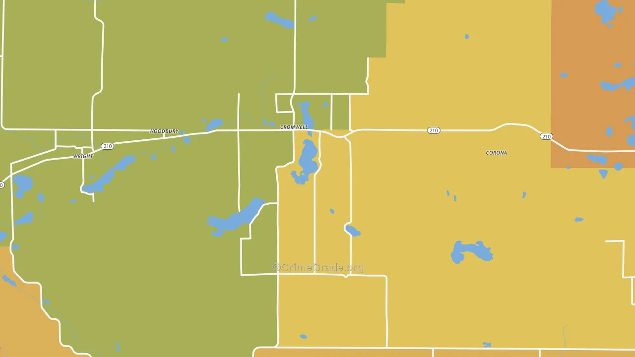 Cromwell, MN Map of Assault Rates