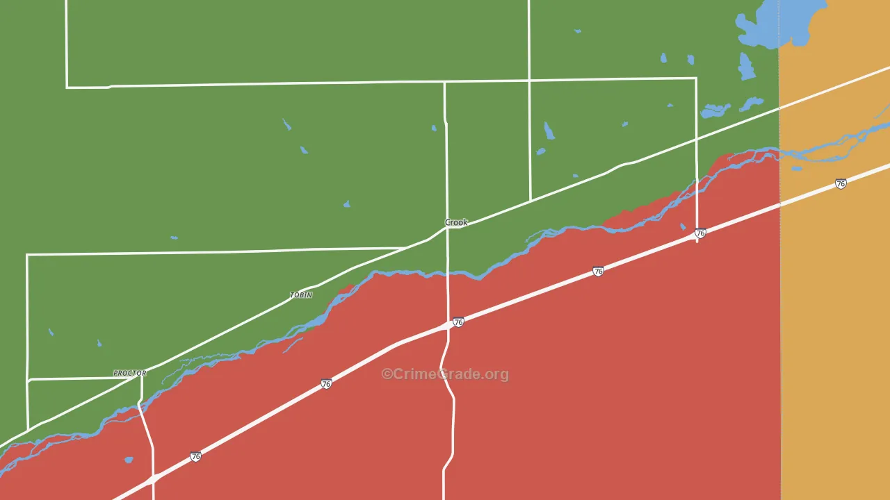 Crook, CO Map of Assault Rates