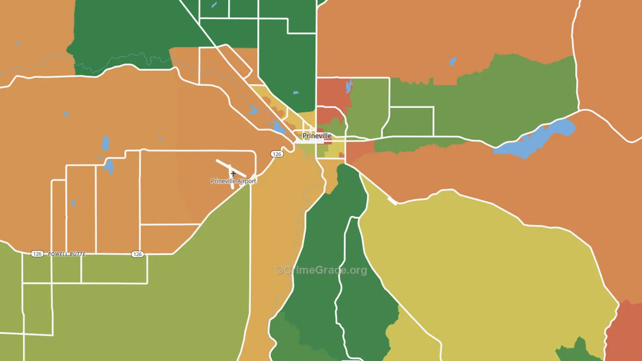 Crook County, OR Map of Assault Rates