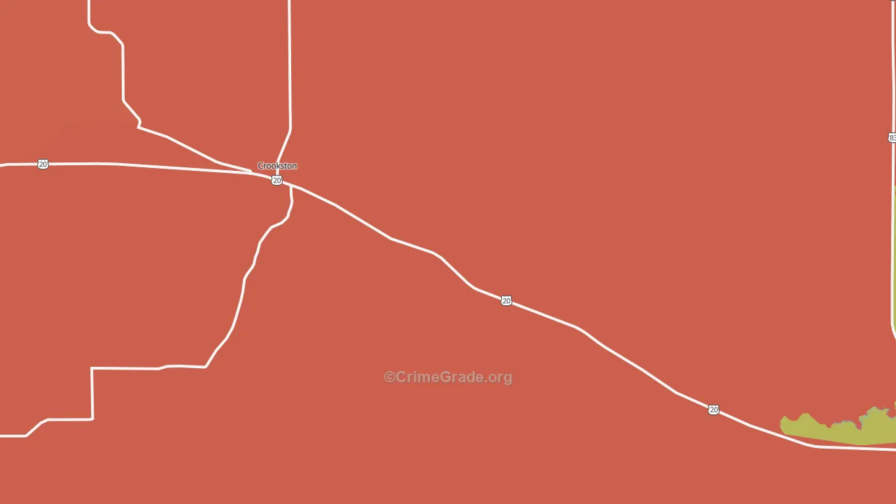 Crookston, NE Map of Assault Rates