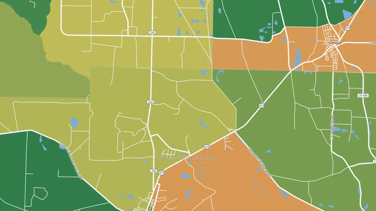 Crosland, GA Map of Assault Rates